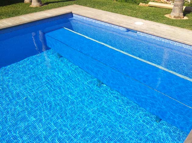 Cajón sumergido cubierta piscina persiana Amsterdam a-kroll