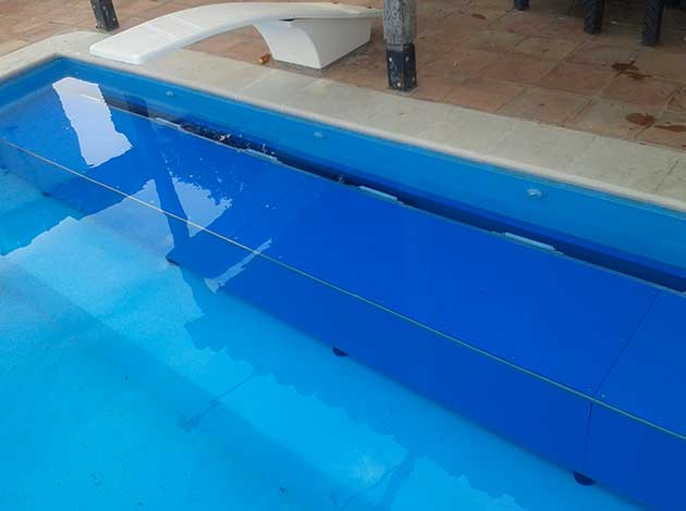 Cajón sumergido cubierta piscina persiana Amsterdam a-kroll