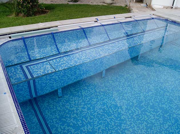 Cajón sumergido cubierta piscina persiana Amsterdam a-kroll